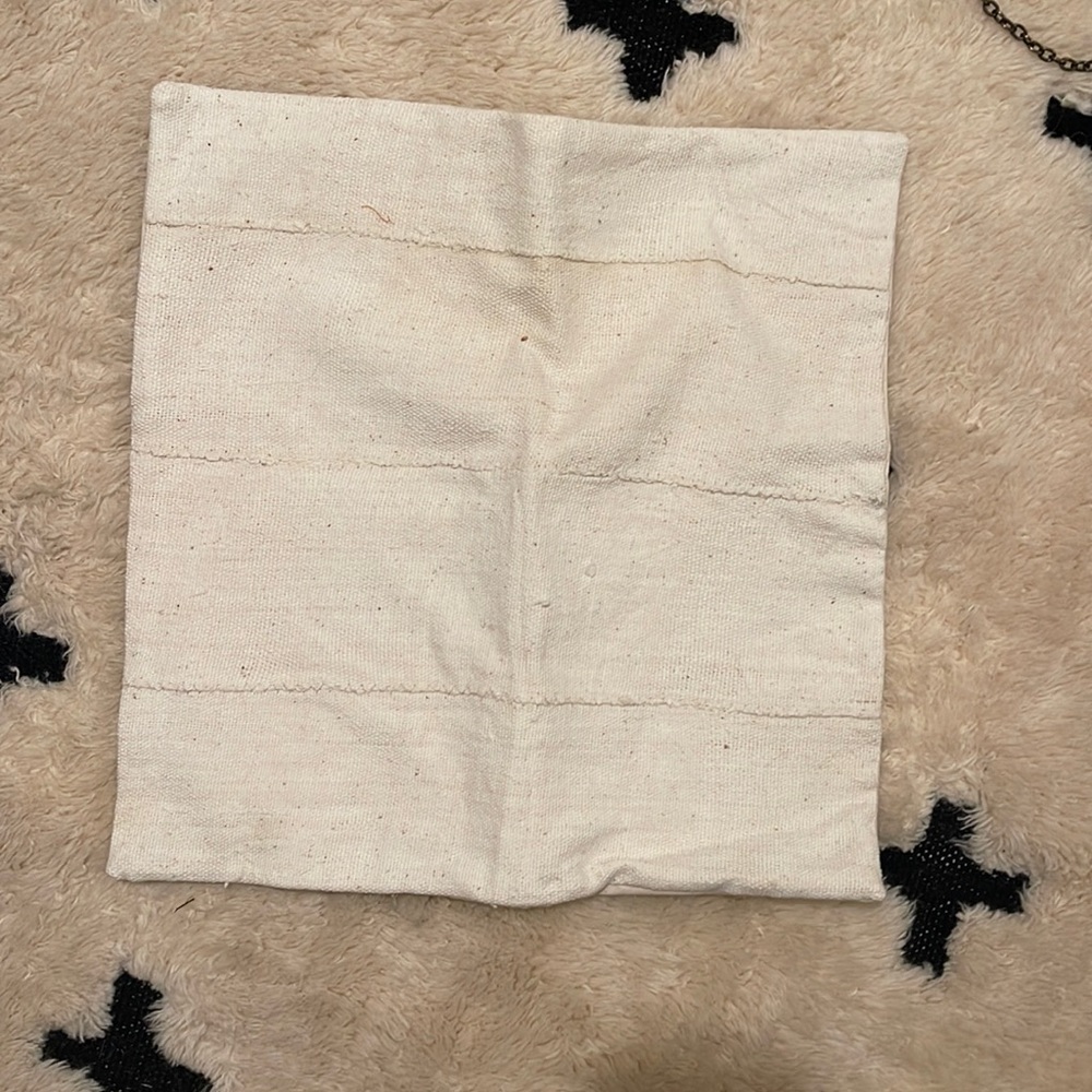 20” cream pillow cover